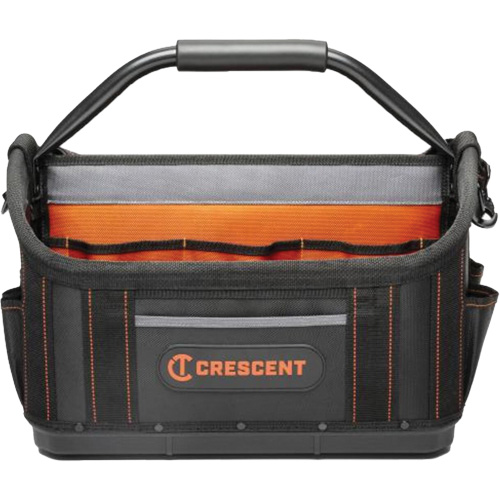 17" Tradesman Open Top Tool Bag, Polyester, 25 Pockets, Black/Orange R.M.G. Prévention