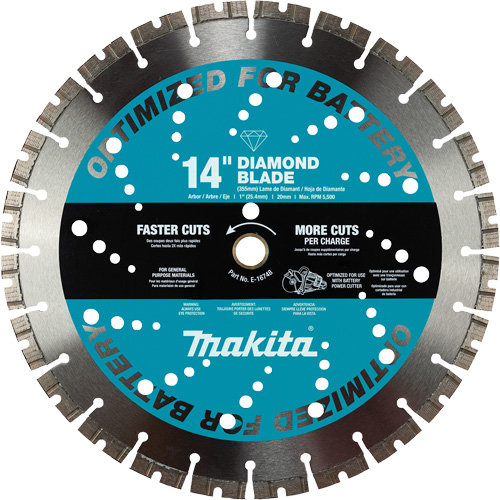 General Purpose Thin Kerf Diamond Blade, 14", Brick/Concrete/Stone Use R.M.G. Prévention