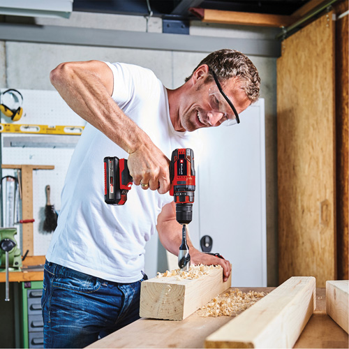 Cordless Drill/Driver Kit, Lithium-Ion, 18 V, 3/8" Chuck, 310 in-lbs Torque R.M.G. Prévention