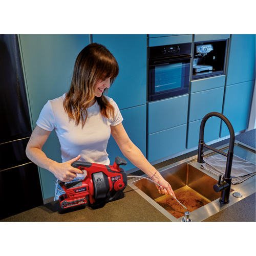 TE-DA 18/760 Li 18V Cordless Drain Auger (Tool Only), Powered, 25' Cable Length, 1/4" Cable Diameter R.M.G. Prévention