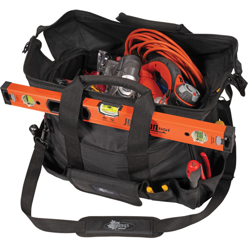 Phantom Collection 18" Contractor's Tool Bag, Ballistic Polyester, 25 Pockets, Black R.M.G. Prévention