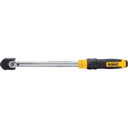 Micrometer Torque Wrench, Click, 3/8" Square Drive, 20 - 100 ft-lbs./27.11-135. 58 N.m R.M.G. Prévention