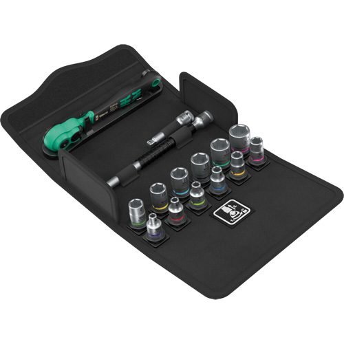 Jeu de cl&eacute; &agrave; cliquet SA 13 Zyklop Comfort avec levier dinversion, 15 Mcx, Prise de 1/4" R.M.G. Prévention