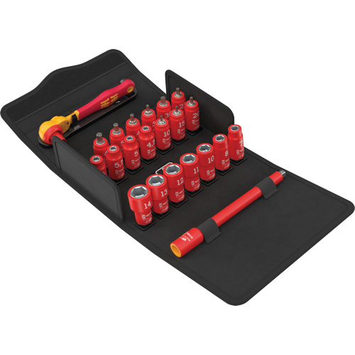 Jeu de cl&eacute; &agrave; cliquet SA VDE 1 Zyklop isolant avec levier dinversion R.M.G. Prévention