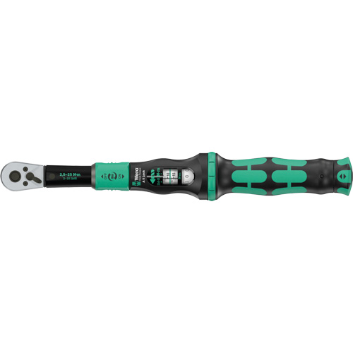 Cl&eacute; dynamom&eacute;trique Click-Torque Lock A 5 r&eacute;glable avec fonction Torque Lock, &agrave; cliquer, Entraînement 1/4" carr&eacute;, 1 - 18 lb-pi R.M.G. Prévention
