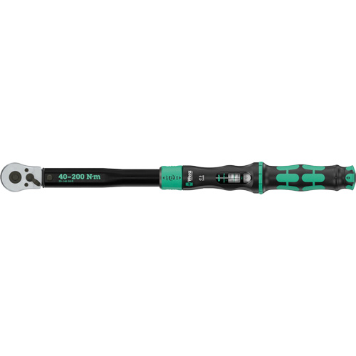 Cl&eacute; dynamom&eacute;trique Click-Torque Lock C 3 r&eacute;glable avec fonction Torque Lock, &agrave; cliquer, Entraînement 1/2" carr&eacute;, 30 - 146 lb-pi R.M.G. Prévention