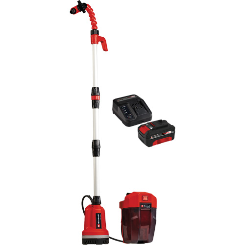 Pompe &agrave; eau propre pour baril de pluie sans fil avec batterie 4 Ah et ensemble de d&eacute;part de chargeur, 18 V, 792,5 gal./min R.M.G. Prévention
