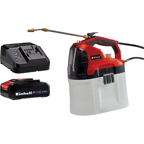 Pulv&eacute;risateur de produits chimiques sans fil 18V avec batterie 2,5 Ah et ensemble de d&eacute;part de chargeur, 253,6 oz (7,5 L) R.M.G. Prévention