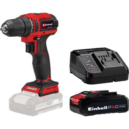 Perceuse-visseuse sans fil avec batterie 2,5 Ah PXC et ensemble chargeur de d&eacute;part, Lithium-ion, 18 V, Mandrin 3/8", Couple 354 lb-po R.M.G. Prévention