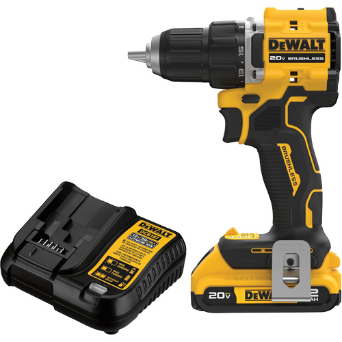 ATOMIC COMPACT SERIES Brushless Cordless Drill/Driver Kit, Lithium-Ion, 20 V, 1/2" Chuck R.M.G. Prévention