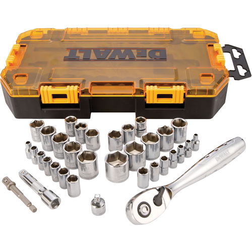 1/4" & 3/8" Drive Socket Set, 34 Pcs R.M.G. Prévention