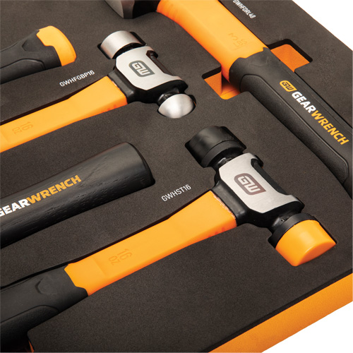 Mixed Hammer Set in Foam Storage Tray, 5 Pieces R.M.G. Prévention