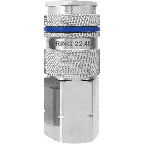 Raccord industriel rapide QUIKSILVER, Laiton nickel&eacute;, 1/2", NPT femelle, 500 psi R.M.G. Prévention