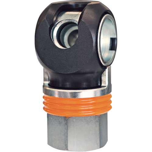 Raccord industriel rapide TOPQUIK SC, Acier nickel&eacute;, 1/2", NPT femelle, 359 PSI R.M.G. Prévention