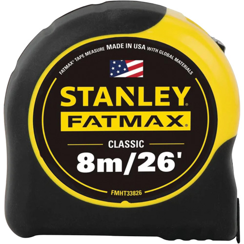 Ruban &agrave; mesurer FATMAX, 1-1/4" x 26'/8 m, Marques de goujon Imp&eacute;rial & m&eacute;trique R.M.G. Prévention