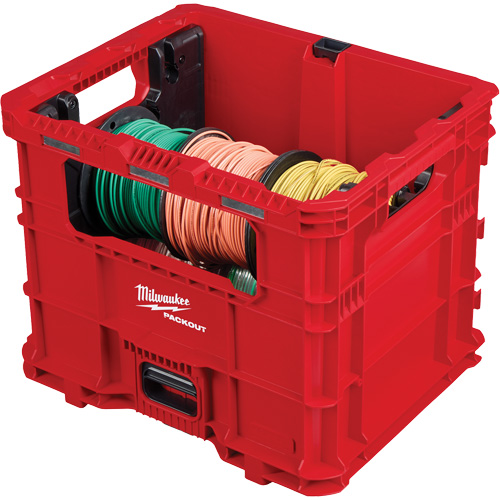 PACKOUT Wire Pulling XL Crate, 15-3/4" x 18-5/8" x 15", Black/Red R.M.G. Prévention