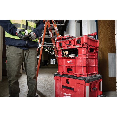 PACKOUT Wire Pulling XL Crate, 15-3/4" x 18-5/8" x 15", Black/Red R.M.G. Prévention