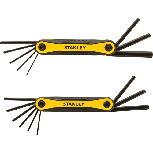 2-Piece Durable Folding Hex Keys, 8 Pcs., Metric & Imperial R.M.G. Prévention