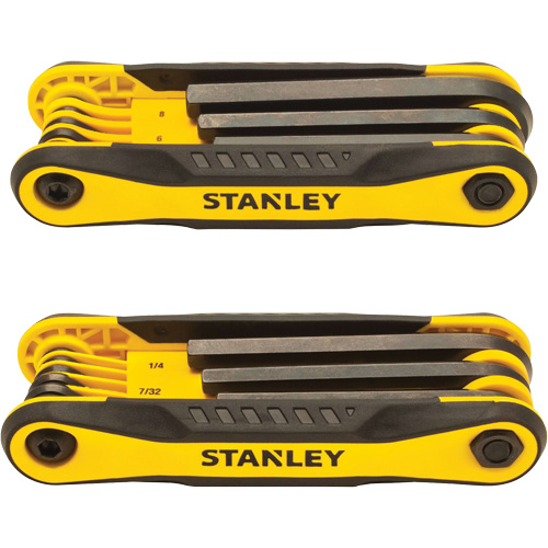 2-Piece Durable Folding Hex Keys, 8 Pcs., Metric & Imperial R.M.G. Prévention