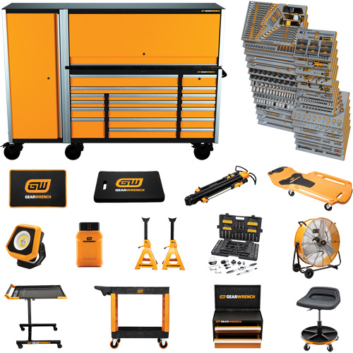 MEGAMOD Mechanics Tool Set in Premium Modular Foam Trays with Tool Storage & Shop Equipment, 1629 Pieces R.M.G. Prévention