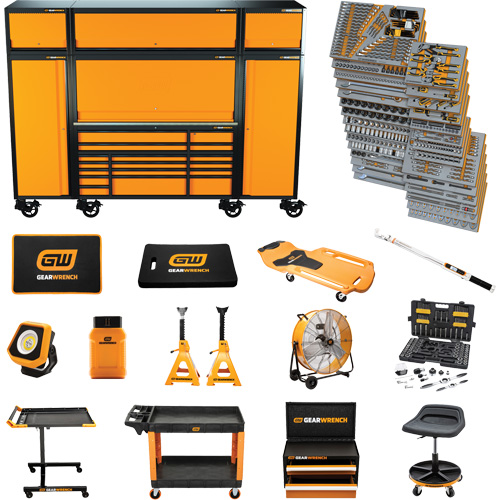 MEGAMOD Mechanics Tool Set in Premium Modular Foam Trays with Tool Storage & Shop Equipment, 1858 Pieces R.M.G. Prévention