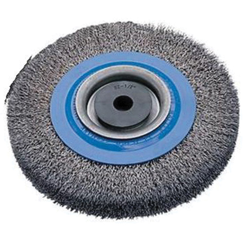 Brosses rotatives &agrave; fils torsad&eacute;s d'&eacute;tabli, 6" dia., Fils 0,0118", Arbre 1/2" - 1-1/4" R.M.G. Prévention