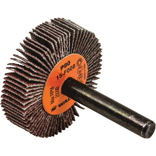 Flap Wheels-Coolcut Flap Wheels, Aluminum Oxide, 80 Grit, 1-1/2" x 3/8" x 1/4" R.M.G. Prévention