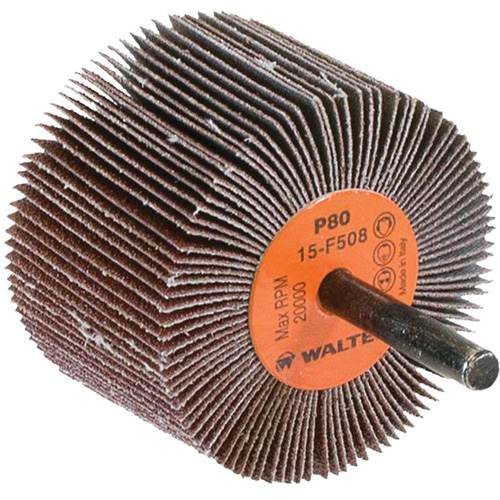 Flap Wheels-Coolcut Flap Wheels, Aluminum Oxide, 80 Grit, 2-1/2" x 1-1/2" x 1/4" R.M.G. Prévention