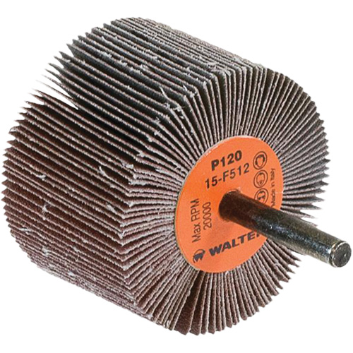 Flap Wheels-Coolcut Flap Wheels, Aluminum Oxide, 120 Grit, 2-1/2" x 1-1/2" x 1/4" R.M.G. Prévention