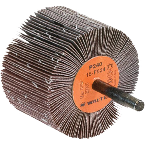 Flap Wheels-Coolcut Flap Wheels, Aluminum Oxide, 240 Grit, 2-1/2" x 1-1/2" x 1/4" R.M.G. Prévention
