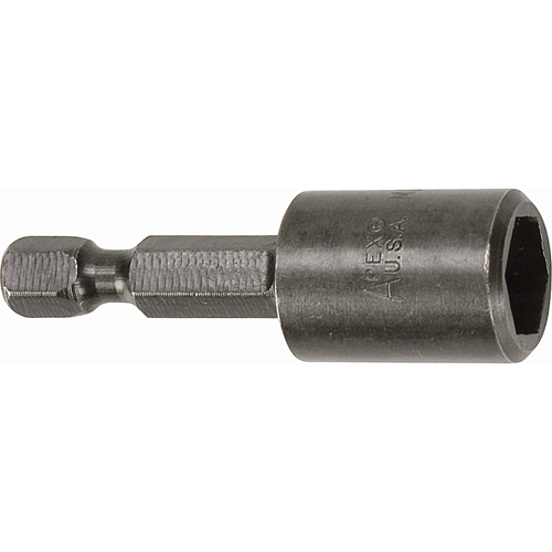 Nutsetter For SAE Sheet Metal Screws, 3/8" Tip, 1/4" Drive, 1-3/4" L, Magnetic R.M.G. Prévention