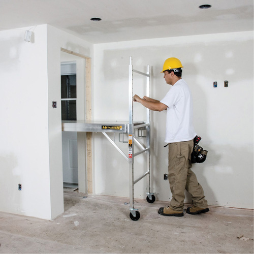 Mobile Work Scaffolding - Maxi Square Scaffolding, Aluminum Frame, 74" D x 75" H R.M.G. Prévention