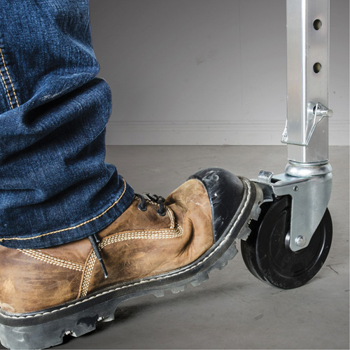 Mobile Work Scaffolding - Maxi Square Scaffolding, Aluminum Frame, 74" D x 75" H R.M.G. Prévention