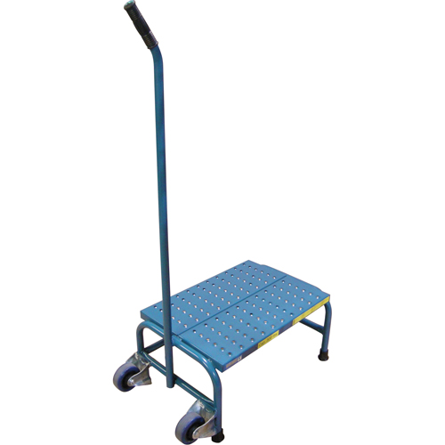 Escabeaux roulants Tilt-N-Roll, 1 marche(s), 16" l x 29" la x 12" h, Capacit&eacute; 300 lb R.M.G. Prévention