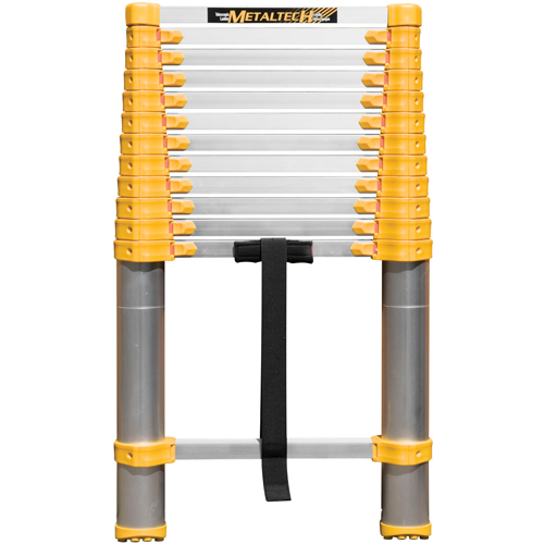 Telescopic Ladder, 3' - 12', Aluminum, 250 lbs. Capacity, Type 1 R.M.G. Prévention