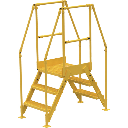 Crossover Ladder, 54-1/2" Overall Span, 30" H x 24" D, 24" Step Width R.M.G. Prévention