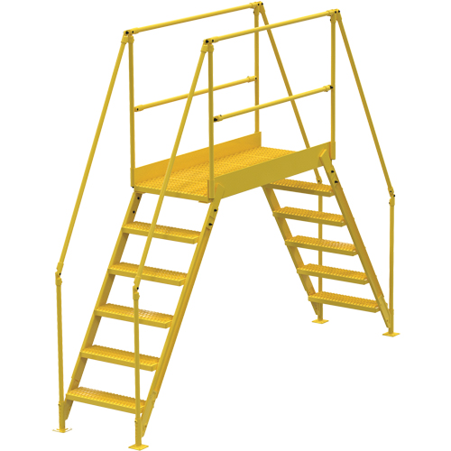Crossover Ladder, 128" Overall Span, 60" H x 60" D, 24" Step Width R.M.G. Prévention