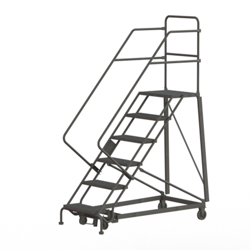 Heavy Duty Safety Slope Ladder, 6 Steps, Perforated, 50° Incline, 60" High R.M.G. Prévention
