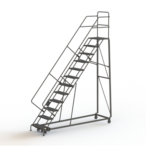 Heavy Duty Safety Slope Ladder, 12 Steps, Perforated, 50° Incline, 120" High R.M.G. Prévention