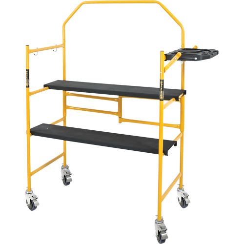Jobsite Series 4' Safety Rail & Tool Shelf Scaffold Kit, Steel Frame, 49-1/2" D x 57-3/4" H R.M.G. Prévention