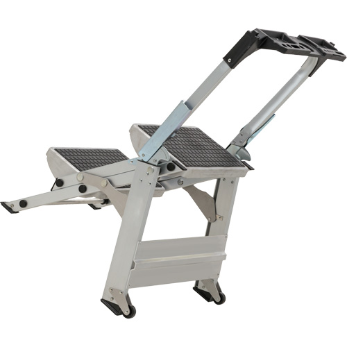 &eacute;chelle escabeau avec roues pivotantes, 2 marches, 23" x 21" x Hauteur 34,50" R.M.G. Prévention