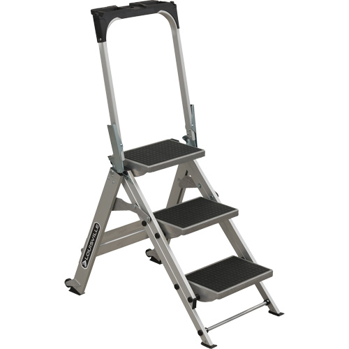 Tilt & Roll Step Stool Ladder, 3 Steps, 34" x 22" x 50.75" High R.M.G. Prévention