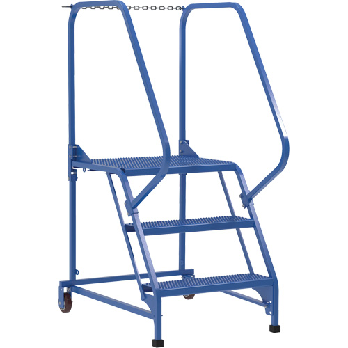Maintenance Ladder, 3 Steps, 23-9/16" Step Width, 30" Platform Height, Steel R.M.G. Prévention