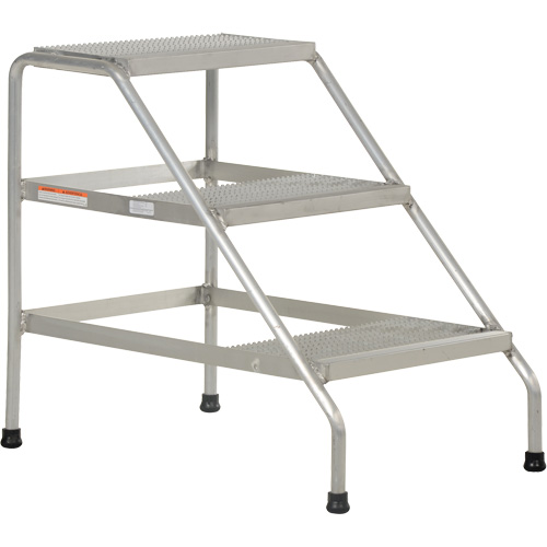 Aluminum Step Stand, 3 Step(s), 22-13/16" W x 34-9/16" L x 30" H, 500 lbs. Capacity R.M.G. Prévention