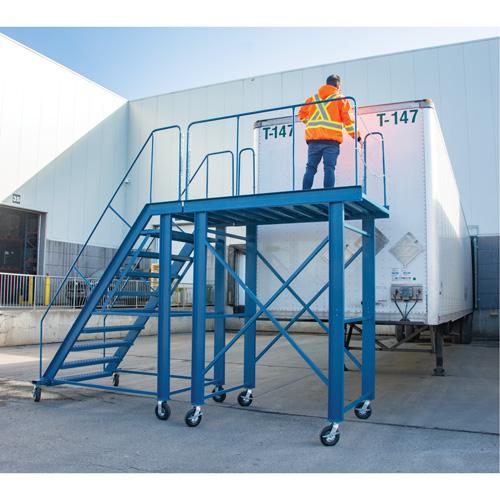 &eacute;chelle &agrave; neige, Acier, 10 Marches, 99" ha, 85-1/2" p, 48" Marche, Stri&eacute; R.M.G. Prévention