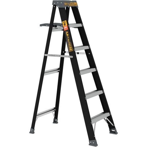 Step Ladder with Paint Tray, 6', Fibreglass, 250 lbs. Capacity, Type 1 R.M.G. Prévention