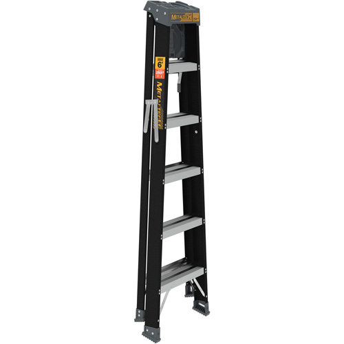 Step Ladder with Paint Tray, 6', Fibreglass, 250 lbs. Capacity, Type 1 R.M.G. Prévention