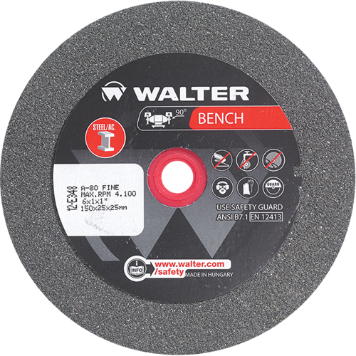 Bench Grinding Wheels, 6" x 1", 1" Arbor, 1 R.M.G. Prévention