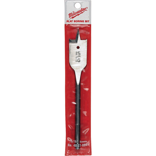 Flat Boring Bit, 15/16" Diameter, 1/4" Hex Shank, 6-1/8" Length R.M.G. Prévention