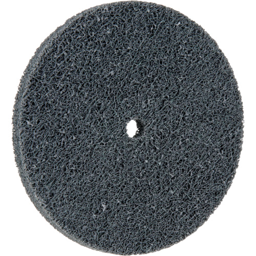 Meule homog&egrave;ne &agrave; faible densit&eacute; de s&eacute;rie 500 Standard Abrasives, 3" x 1/4", Arbre de 1/4", Grain de Fin, Carbure de silicium R.M.G. Prévention
